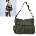 thumbnail image 1 of Shoulder Bag, Reinforced Stitching Stylish Canvas Shoulder Bag Comfortable To Carry Versatile  for Laptop, 1 of 7