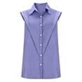 thumbnail image 4 of Womens Tank Tops JIANLAI Summer Eyelet Cotton Button Down Tank Tops Casual Ruffle Flowy Blouse Vest (S-5XL) Purple, 4 of 6