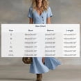 thumbnail image 3 of Odbmxy Short Sleeve Women Maxi Dresses Summer Sheath Shirt Dress Holiday Ruffle Tunic Slim Dresses for Women V-Neck, 3 of 5