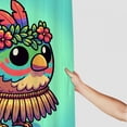 thumbnail image 3 of Orinice Polynesian Hawaiian Theme Bathroom Decor Set, Colorful Luxurious Graphic Print Polyester Fabric Shower Curtain with Hooks, Waterproof Bathroom Curtain Decoration 69x72, 3 of 7