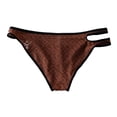 thumbnail image 4 of LODIENY Lace Frilly Panties for Men One Sided Cross Over Double Belt Pouch Mesh Briefs Underwear Coffee XXL, 4 of 7