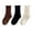 A169 Coffee, variant on Glisme Little Girls Scalloped Ruffle Mid‑Calf Socks Stretch Ribbed Knit Socks For Shoe Pairing