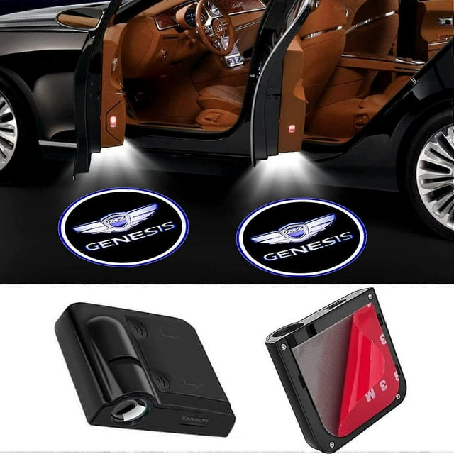 2Pcs Universal for Wireless Car Door Logo Light LED HD Welcome Courtesy Ghost Shadow Projector Lamp Compatible with Genesis Most Models