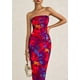 thumbnail image 4 of Vestido largo PRETTYGARDEN para mujer, ajustado sin tirantes, rojo marino, 4 of 9