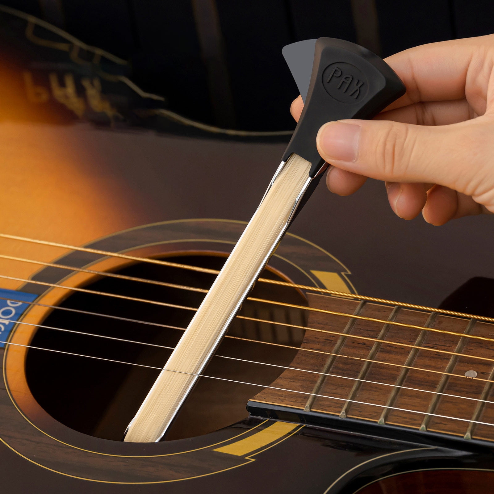 potrochi Guitar Bow, 2-in-1 Guitar Bow Picks, Dual-sided Ponytail Hair Picasso Bow with Pick, Acoustic Guitar Picks & Bowstring, Classical Guitar Accessories, Acoustic Guitar Gifts