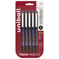 thumbnail image 1 of Stylos roller à pointe aiguille Uniball™ Vision, pointe micro (0,5 mm), bleu, lot de 5, 1 of 5