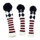 thumbnail image 5 of Paquete de 3 Cubiertas para La Cabeza de Tejida Pom Pom Driver # 1 # 3 # 5 Cubierta para La Cabeza de de Calle - Blanco y Negro Blanco negro Soledad Cubierta de la cabeza del palo de golf, 5 of 10