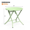 thumbnail image 5 of Ktaxon 18in Outdoor Metal Folding Side Table, Round End Table, Small Coffee Side Table for Porch Yard, Balcony, Garden, Green, 5 of 8