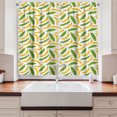 thumbnail image 2 of Playroom Curtains 2 Panels Set, Banana Leaves Yummy Tropical Fruit Vacation Symbol Icons Climate Kids Print, Window Drapes for Living Room Bedroom, 55W X 39L Inches, Fern Green Yellow, by Ambesonne, 2 of 3