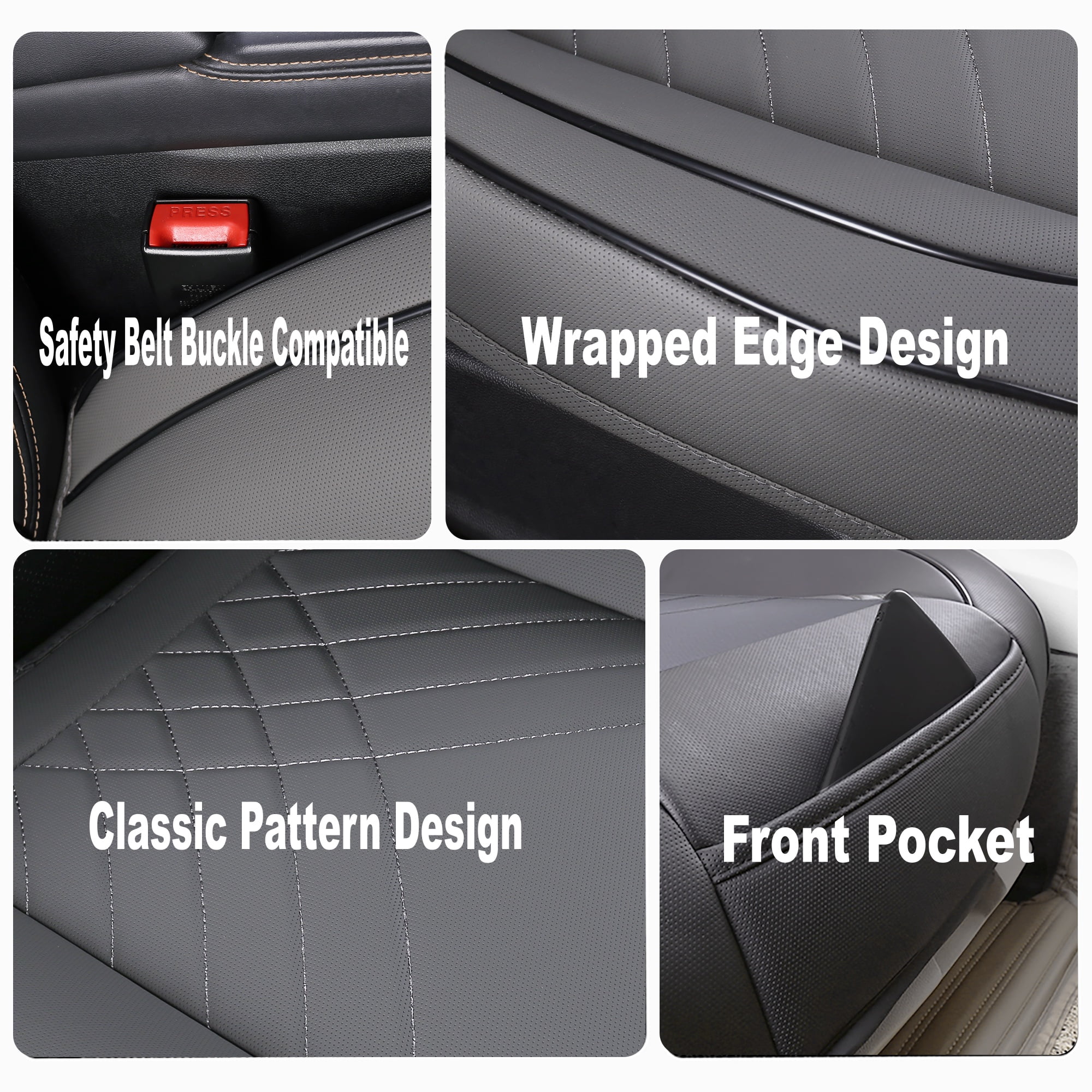 Car Seat Cover: Easy to Install, Fits Most Cars, Vans, Trucks, and SUVs – Gray