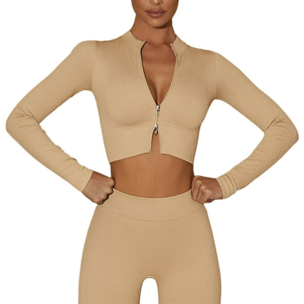 2019 OVESPORT Womens High Waist Solid Push Up Slim Female Fitness Workout  Set Knitted Putfit In From Tutucloth, $14.47