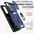 thumbnail image 4 of Heavy Duty Case for Samsung Galaxy A35 5G, Galaxy A35 5G Phone Case with Slide Camera Cover Protective with Ring Stand Bumper Shockproof Dropproof Cover for Samsung Galaxy A35 5G Blue TC, 4 of 16