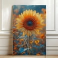 thumbnail image 4 of Sunflower Flower Canvas Wall Art 8x12 inches - Classic Elegant Rustic Sunflower Flower Watercolor Floral Canvas Print, 4 of 5