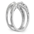 thumbnail image 6 of 14K White Gold Ring Band Wedding Diamond Round Guard, Size 9, 6 of 7