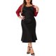 thumbnail image 2 of Cárdigan Plus Size Agnes Orinda para Mujeres, Chaquetas de Manga Larga, Abierto Frontal, Cárdigans Cortos 3X Burdeos, 2 of 6