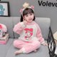 thumbnail image 4 of Anime Sanrioed Cinnamoroll Kuromi Autumn Winter Kids Flannel Pajamas Cartoon Korean Style Warm Thickened Pajama Girl Homewear, 4 of 5