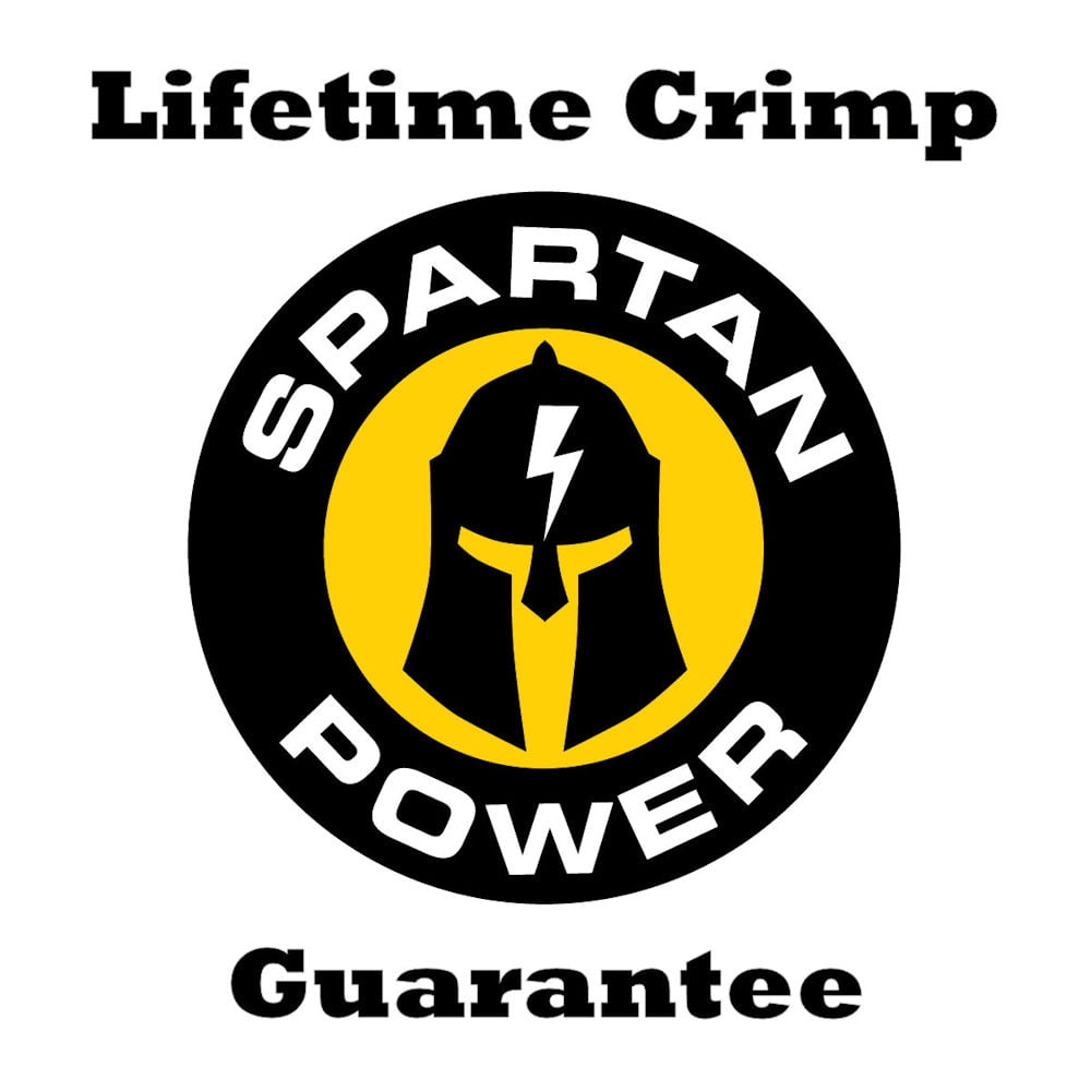 Spartan Power 8 Foot 4 AWG Battery Cable Set Four Gauge Wire Made in America 8 FT with 5/16" Ring Terminals
