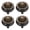 Grey, variant on HDJNal Set of 4, Blue Ceramic Knobs - Kitchen Cabinet Cupboard Door knobs, Round Mushroom Shape Vintage Pull Handles for Furniture, Drawer Handles - Vintage Shabby Chic (33mm Diameter)