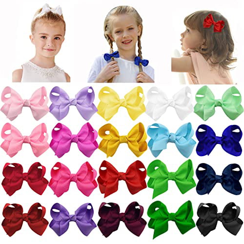 Multicolor 8'' Kids Handmade Grosgrain Ribbon Bow Crocodile Clip Hair Girls CN 