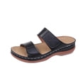 thumbnail image 2 of Sandalias romanas con punta abierta y tacón de cuña para mujer, estilo vintage, pantuflas Wmkox8yii ytu7421, 2 of 6