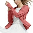 thumbnail image 1 of RXMEKW UPF Sun Protective Hooded Top for Women Long Sleeve Rash Guard Shirt for Travel Polyester, 1 of 8