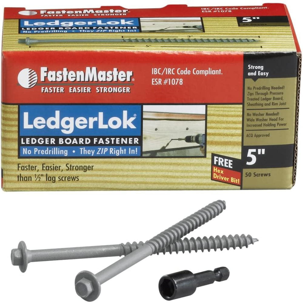 50-Count FastenMaster FMLL005-50 LedgerLOK Ledger Board Fastener for sale online 608309405597 5 Inches 
