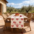 thumbnail image 6 of Linen Table Runner with Heat Insulation - Valentine's Day Party Dining Decor - Natural Fabric Table Cover for 4-6 Person Dining Settings, 6 of 7
