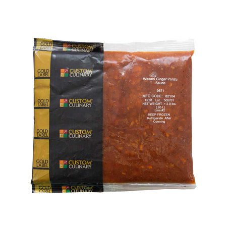 Custom Culinary Gold Label Wasabi Ginger Ponzu Sauce  2 Pound - 8 per case.