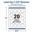 thumbnail image 6 of Avery Waterproof Round Labels, 1-2/3" Diameter, 2000 Total, 6 of 12