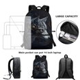 thumbnail image 6 of HUIACONG Dark Wolf School Backpack for Primary Kids Lightweight Wear‑Resistant Large Capacity for Boys Girls Ages 6‑18 Daily Travel, 6 of 6