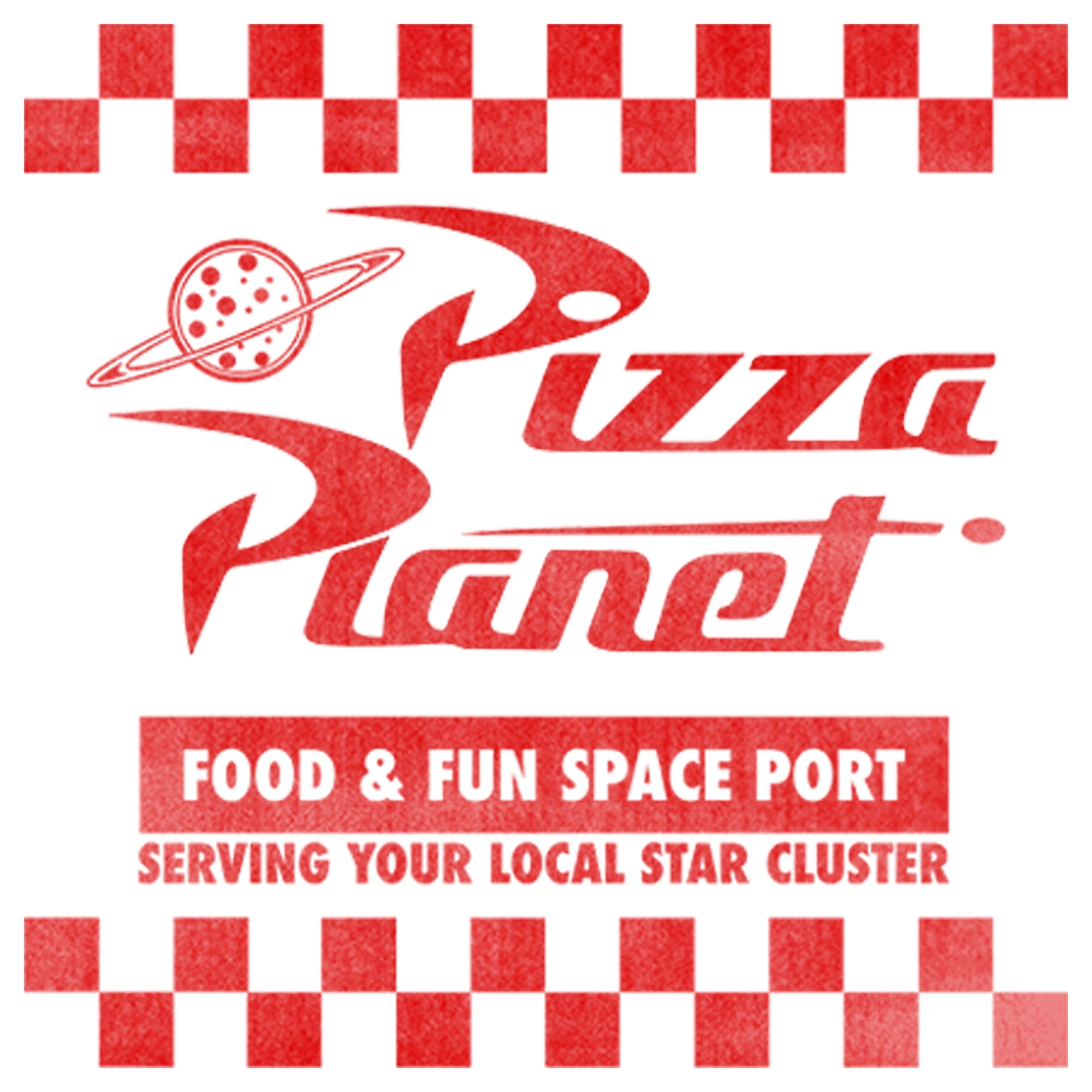 toy story men's pizza planet logo graphic tee, - walmart