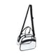 thumbnail image 4 of Bolso de hombro, bolso de mano, correa ajustable, paquete de PVC con bolsillo frontal, bolso transparente cruzado Negro, 4 of 9