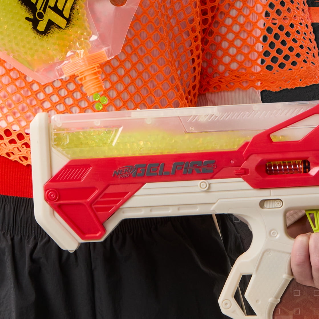 Nerf Pro Gelfire Warp Speed Water Bead Blaster, 20,000 Gelfire Rounds, Eyewear, Ages 14+