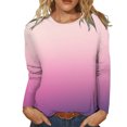 thumbnail image 4 of Blusa con cuello redondo y manga larga suelta a la moda para mujer Fridja bvmnju2217, 4 of 5