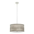 thumbnail image 2 of Hunter - Solhaven 3-light Light Grey Oak, Medium Size Pendant Light, Dimmable, Modern Style, Drum Shaped, for Bedrooms, Dining, Living Rooms - 19379, 2 of 7