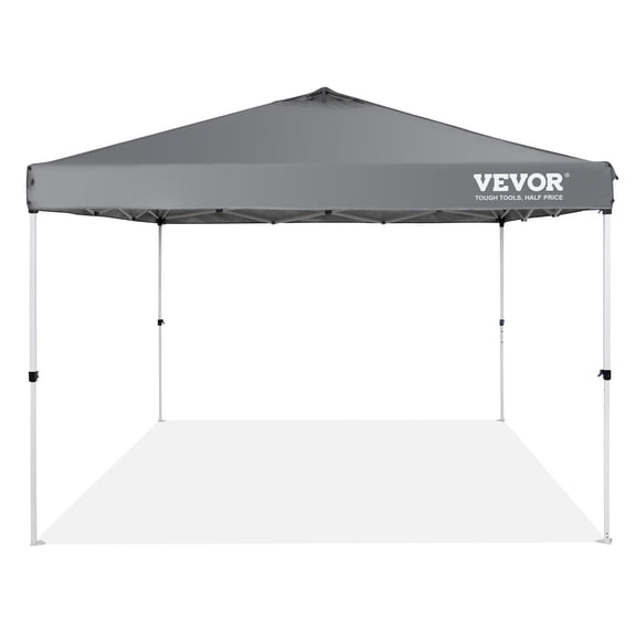 Dranite Pop-Up Canopy Tent 10'x10', 250D Silver Coated Waterproof Tarp with Carry Bag & 4 Sandbags, Instant Sun Shelter for Outdoor, Camping, Events