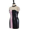 thumbnail image 2 of Cady Dress for Women Black and Dusty Pink Color Block Design Elegant Style Outfit with Modern Silhouette, 2 of 7