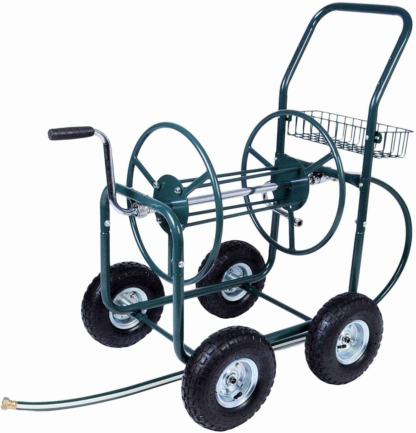 CB16580 300 ft. Garden Yard Water Planting Hose Reel Cart Heavy Duty, Green