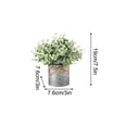 thumbnail image 3 of Artificial Eucalyptus Plants in Galvanized Metal Pots, 3 Pack Small Faux Greenery, 7.5in Farmhouse Decor for Laundry Room, Bathroom Shelves, Desk Decor, 3 of 6