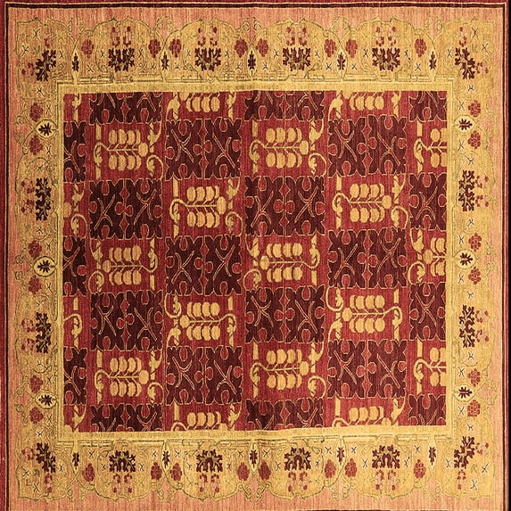 Ahgly Company Indoor Square Oriental Brown Traditional Area Rugs, 8' Square
