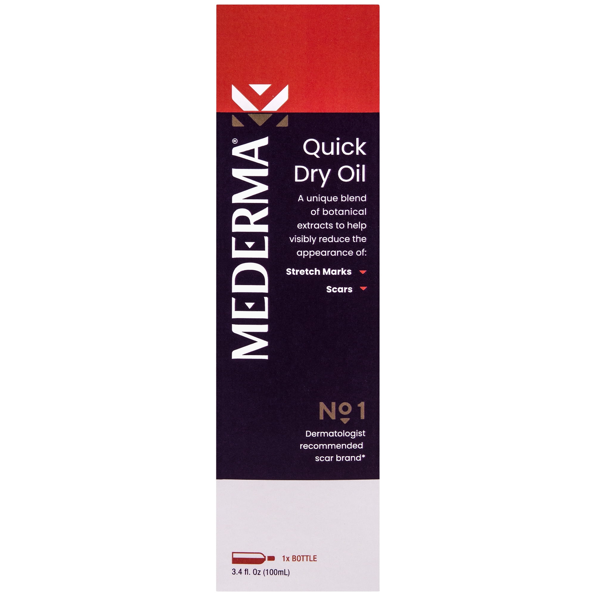Mederma Quick Dry Oil Scar & Stretch Mark Treatment, 3.4 oz Walmart