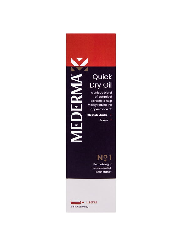 Mederma Quick Dry Oil, Scar and Stretch Mark Treatment, Fast-Absorbing, 3 oz (100ml)