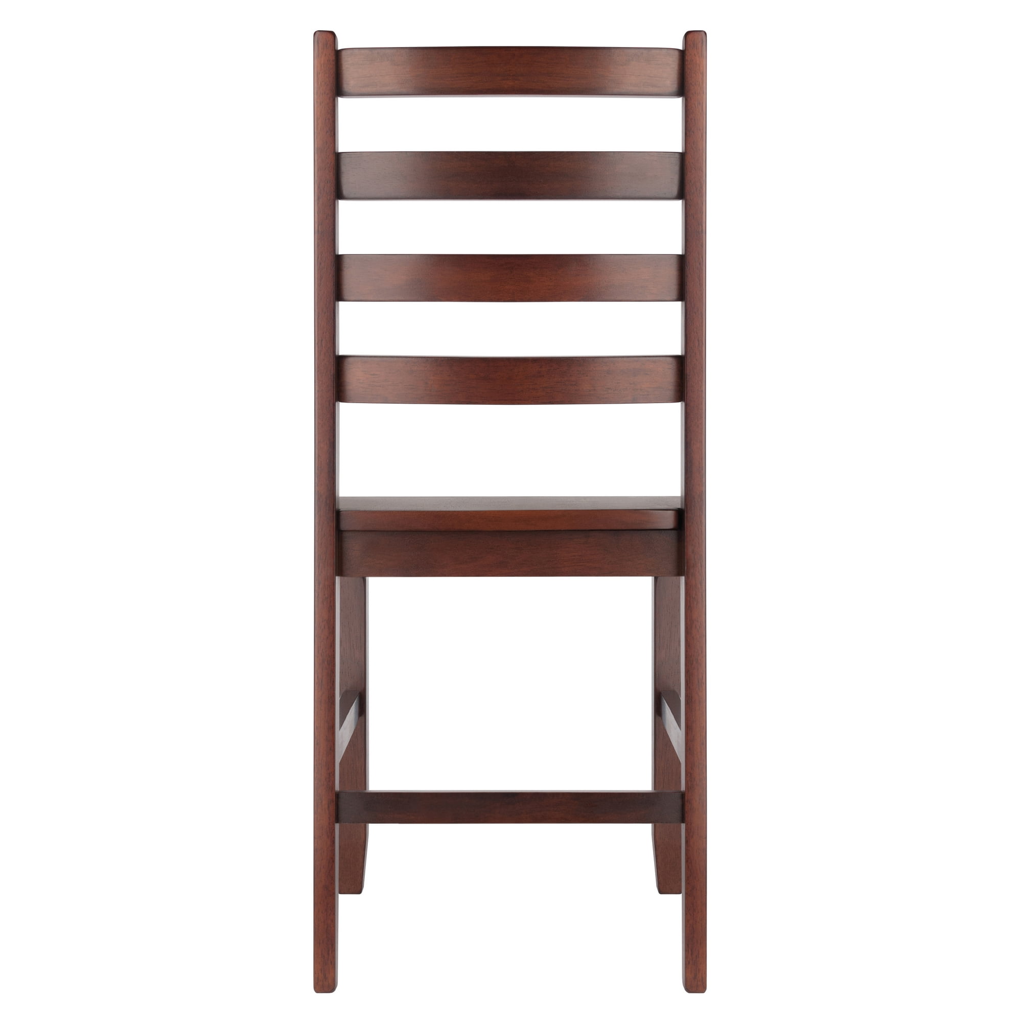 Winsome Hamilton Ladder- Back Dining Chairs, 2-Pc Set, Walnut Finish