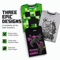 thumbnail image 5 of Minecraft Little Boys' 3-Pack T-Shirts Green Heather Black, 5 of 11