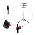 thumbnail image 2 of Black folding music stand, space-saving, height-adjustable, stable, for performances, 2 of 4