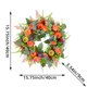 thumbnail image 3 of Corona para la puerta principal. Corona floral decorativa para la decoración del hogar y celebraciones estacionales., 3 of 6