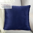 thumbnail image 2 of Nestl Velvet Throw Pillow Covers Solid Square Soft Decorative Pillow Cover for Sofa, 22" x 22", Royal Blue, Pack of 2, 2 of 8