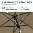 thumbnail image 3 of FlexWave 9FT Outdoor Market Patio Umbrella, UV-Resistant Sunshade，with Push Button Tilt & Crank, for Garden, Deck, Poolside, 3 of 7