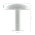thumbnail image 2 of JONATHAN Y Suillius 11" Contemporary Bohemian Rechargeable/Cordless Iron Integrated Portable LED Mushroom Table Lamp, White, JYL7114B, 2 of 7