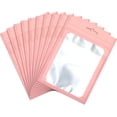 thumbnail image 1 of 100 Pcs Sac en Mylar Réutilisable, Étanche, Sac à Bijoux (9x16 cm, Rose), 1 of 5